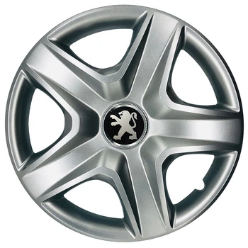 Автомобільні модельні ковпаки R16 Peugeot 418 4шт, SJS, сріблясті