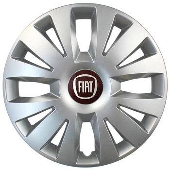 Автомобильные колпаки на колеса FIAT RED R15 №324 SJS серебристые комплект 4шт TR0306212