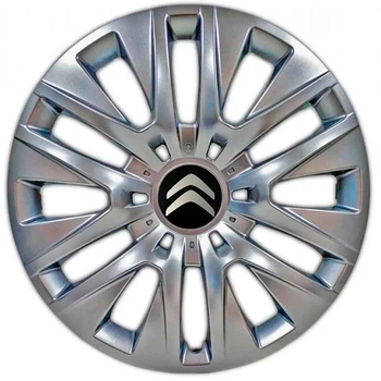Автомобільні модельні ковпаки R16 Citroen 429 4шт, SJS, сріблясті