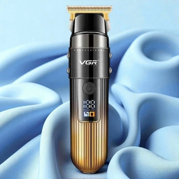 Аккумуляторный триммер VGR V-929Gold 3 насадки LED display