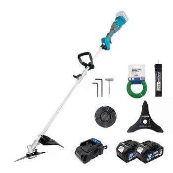 Акумуляторна коса PROFI-TEC PGT9520 (20 В, БЕЗЩІТКОВИЙ двигун, ніж 255 мм, волосінь 2.4 мм) 2×PT2040MP (4.0 Aг), зарядний пристрій BC20V, коробка (007638)