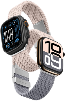 Pasek AMAZINGTHING Blend Band do Apple Watch 45 / 46 / 49 mm 2 szt. Pink-Gray (4896238001294)