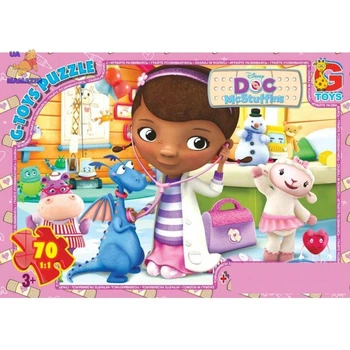 Дитячий пазл G-Toys DP00642 Доктор Плюшева 70 елементів Різнокольоровий (103526)