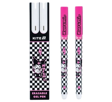 Гелевые ручки Kite Kuromi, набор 2шт, Пиши-стирай, пишет синим HK25-069 игольчатый наконечник