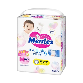 Підгузки-трусики дитячі MERRIES, M (6-11 кг) 52 шт