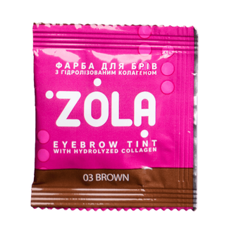 Фарба для брів з колагеном ZOLA Eyebrow Tint With Collagen 03 Brown 5 мл коричнева