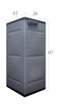 ФУГА Шафа для взуття (10 пар) 87(В) × 36(Ш) × 42(Д) см Сірий / Антрацит