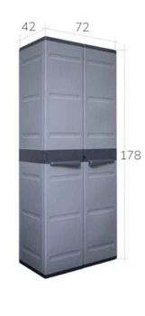 ПРИМА Шафа для взуття (40 пар) 178(B) × 72(Ш) х 42(Д)см Сірий / Антрацит
