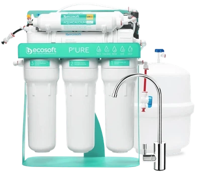 Фільтр зворотного осмосу Ecosoft P’URE AquaCalcium Mint з помпою шестиступенева (MO675PSMACECO)