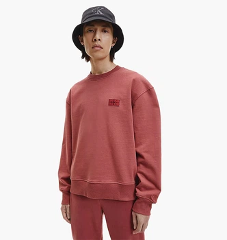Світшот Calvin Klein Shrunken Badge Crew Neck Terracotta Tile Bordo J30J321544 M