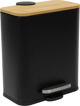 Кошик для ванної кімнати Nuxio Zetru вузький 5L Чорний (5902973461619)
