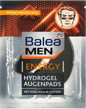 Гідрогелеві патчі під очі Balea Men Energy Hydrogel Augenpads з гіалуроновою кислотою та кофеїном 2 шт