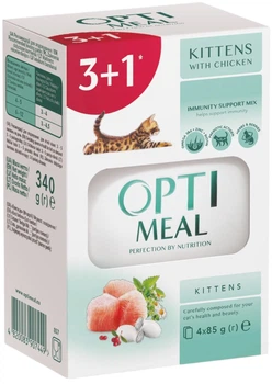 Промонабор Упаковка влажного корма для котят Optimeal с курицей 4 x 85 г (B2720501)