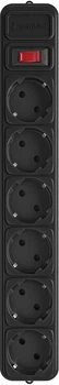 Мережевий фільтр Gembird SPG6-G-10B 3 м 6 розеток Black