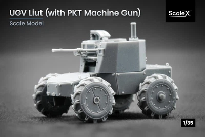 Збірна модель 1/35 Наземний дрон "Лють" з кулеметом ПКТ ScaleX VG 35002