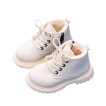 Ботиночки детские с мехом зимние Унісекс like timberland 29 белый (20564)