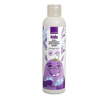 Детская 2-в-1 пена для ванны и гель для душа Avon Kids 2 in 1 Goodnight Bath & Body Wash Lavender Scent с ароматом лаванды 200 мл