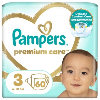Подгузники Pampers Premium Care Midi Размер 3 (6-10 кг), 60 шт (4015400274780) (152864)