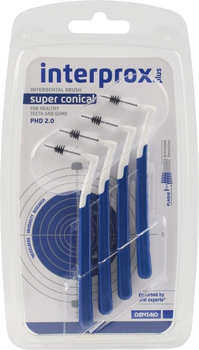 Міжзубні щітки Dentaid Interprox Plus Super Conical темно-сині 2.0 мм x 6 шт (8427426076020)