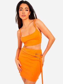 Спідниця жіноча Boohoo GZZ52843_01 38 Помаранчева (KAY2000001576717)