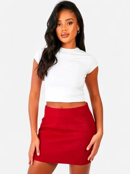 Юбка женская Boohoo GZZ76485т.крас_02 40 Темно-красная (KAY2000001573105)