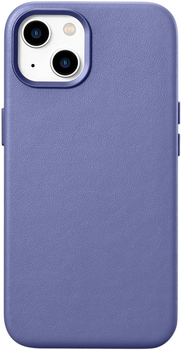 Etui iCarer Real Cowhide Premium Leather Magsafe do Apple iPhone 14 Light Purple (WMI14220705-LP)