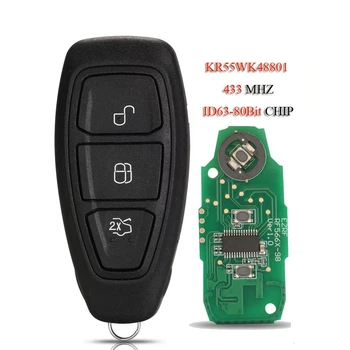 Смарт ключ Ford Focus, Fiesta, C-Max 3 кнопки 433 Mhz