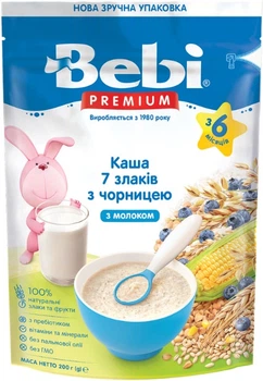 Каша молочна Bebi 7 злаків з чорницями з 6 місяців 200 г (8606019654382)