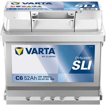 Автомобільний акумулятор Varta Silver Dynamic 52АН Ев (-/+) C6 (520EN) (552401052)