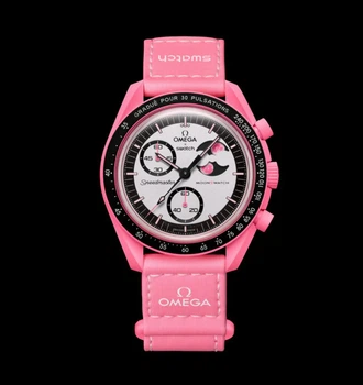 Наручний годинник Swatch x Omega Bioceramic MoonSwatch Collection Mission To The Pink Moonphase SO33P700
