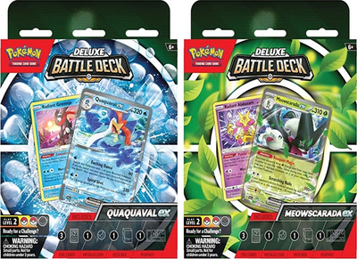Zestaw Pokémon TCG: Deluxe Battle Deck - Quaquaval ex/ Meowscarada ex Bundle 6 szt (ZES0820650852589)