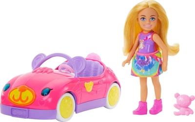 Ігровий набір лялька Барбі Челсі та кабріолет з ведмедиком Barbie Chelsea Toy Car Set (HXN05)