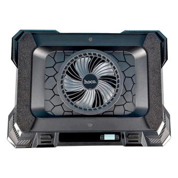 Кулер для ноутбука HOCO DH20, Monnlight RGB notebook cooling holder, 10RGB Mode, 7 level, 2USB, black
