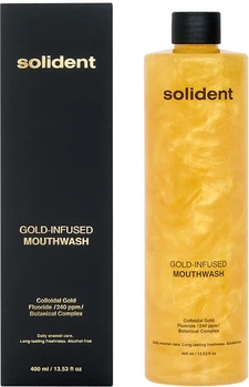Ополіскувач для ротової порожнини Solident Gold-Infused Mouthwash із колоїдним золотом 400 мл (4823109704671)