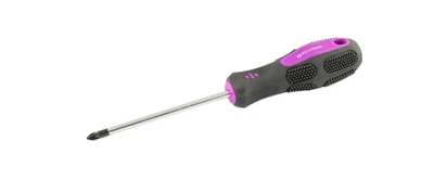 Отвёртка крестовая магнитная MASTERTOOL PZ1х100 мм ручка с TPR покрытием 48-5710