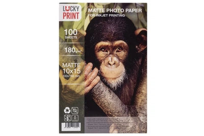 Матовий фотопапір Lucky Print (10x15, 180г/м2), 100 аркушів
