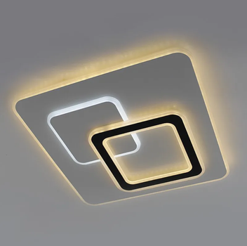 Керована світлодіодна люстра Esllse UNIVERSE 85W 3000-6500К S-ON/OFF-450x450x51- WHITE/BLACK-220-IP20