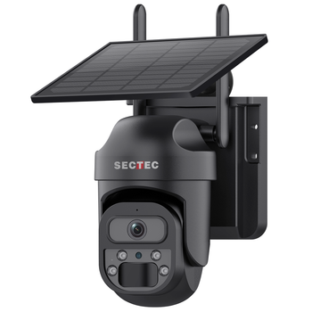 Автономная 4G камера Sectec ST-527-3M-4G-EU с сим-картой и солнечной панелью черная