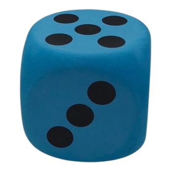 Мягкая игрушка игральный кубик 8 см голубой