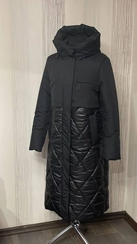 Жіноче зимове пальто UF-fashion Агора – LVR 50 чорний
