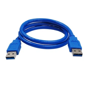 Кабель USB 3.0 папа - папа 80 см для карманов HDD, подставок, зарядки колонок