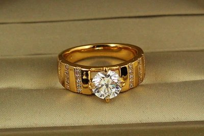 Кольцо Xuping Jewelry примадонна р 22 золотистое