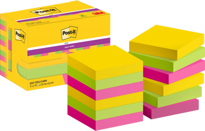 Набір паперу для нотаток 3M Post-It самоклейкий 47.6 x 47.6 мм 12 x 90 шт (4064035065744)