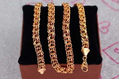 Цепь Xuping Jewelry круглый бисмарк 60 см 7 мм золотистая