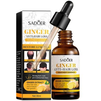 Імбирна сироватка Sadoer Ginger Anti-Hair Loss Treatment Essence від випадіння та для росту волосся 30 мл (6942349740053)