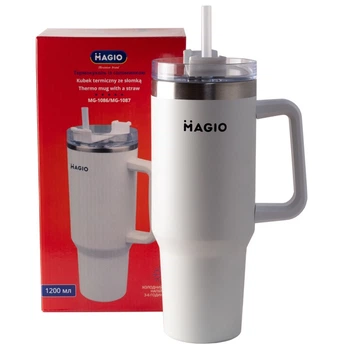 Термокухоль с соломинкой MAGIO 1.2 л Белый