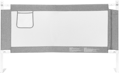 Захисний бар'єр для ліжка EcoToys сірий 180x61x25 см (5905817006458)