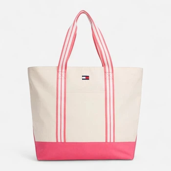 Сумка шоппер женская тканевая Tommy Hilfiger 682832375 Бежевая (1159840763)