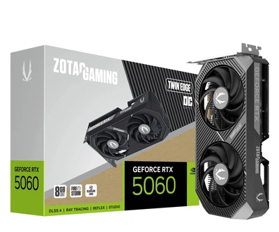 Відеокарта Zotac GeForce RTX 5060 Twin Edge OC 8 GB GDDR7 DLSS4 (ZT-B50600H-10M) EU