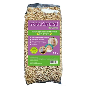Кукурузный наполнитель для грызунов Пухнастики ECOcorn 10 шт*2,5 л